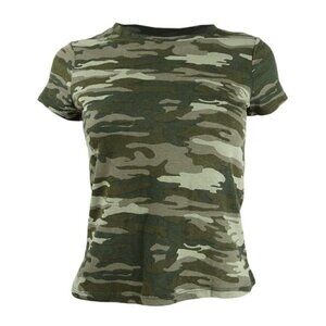 Common Stitch Women’s Green Camouflage Short Sleeve T-Shirt Juniors Size: S